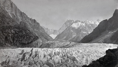 Mer de Glace et Grandes Jorasses par Braun Mer de Glace et Grandes Jorasses par Braun