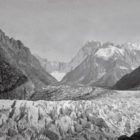 Mer de Glace et Grandes Jorasses par Braun