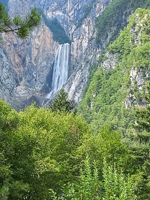 La cascade Boka, juste à l'W de Bovec