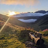 Levé de soleil depuis le refuge