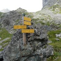 Le panneau indicateur du Lac du Crozet