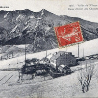 Lans en hiver, vue sur le Grand Bérard, avant 1913 (CPA)