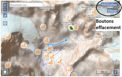 Tracer directement sur la carte Tracer directement sur la carte