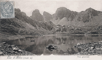 Lac et Tours d'Allos (CPA)