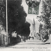 Barcelonnette, avenue d'Italie (CPA)