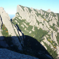 La Talaia à gauche, Sant Jeroni et El Gegant à droite