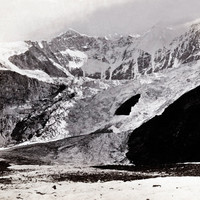 Fiescherhorn, Glacier inférieur de Grindelwald par Ernest Edwards, en 1866