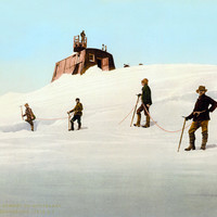 Sommet du Mont Blanc à l'époque de l'observatoire Janssen, par Photoglob N°0000016694