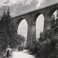 Pont Ste Marie et l'Aiguille du Goûter