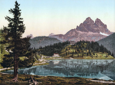 Lac Misurina en 1900 par Photoglob N°0000008368