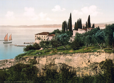 Pointe des Vigiles, lac de Garde, en 1900 par Photoglob N°0000008311