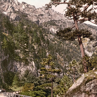 Entrée de la vallée Höllental, en 1900 par Photoglob N°0000017333