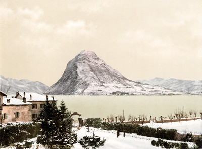 Lac de Lugano - Mont San Salvatore en 1900 par Photoglob N°0000001233 Lac de Lugano - Mont San Salvatore en 1900 par Photoglob N°0000001233