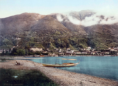 Lac Majeur à Locarno, en 1900 par Photoglob N°0000006755 Lac Majeur à Locarno, en 1900 par Photoglob N°0000006755