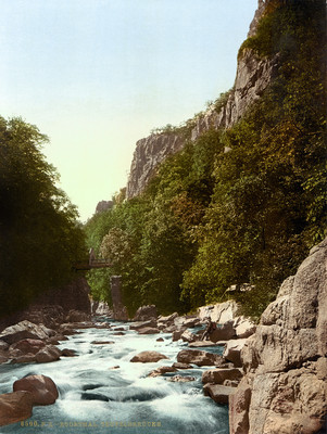 Bodetal, Teufelsbrücke, en 1900, par Photoglob N°0000006500 Bodetal, Teufelsbrücke, en 1900, par Photoglob N°0000006500