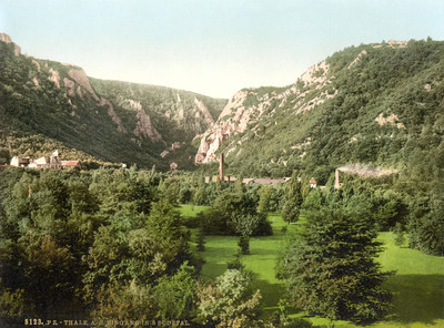 Entrée des gorges de la Bode en 1900, par Photoglob N°0000008123 Entrée des gorges de la Bode en 1900, par Photoglob N°0000008123