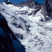 Glacier de la Bondasca  et Passo di Bondo (1980)