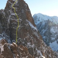 Voie polonaise, face nord des Drus