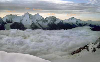 Mischabels vus du Bishorn, par Rahel Maria Liu