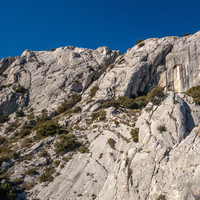La baume, avec l'arête de la Justice et de Petite Balade à gauche...