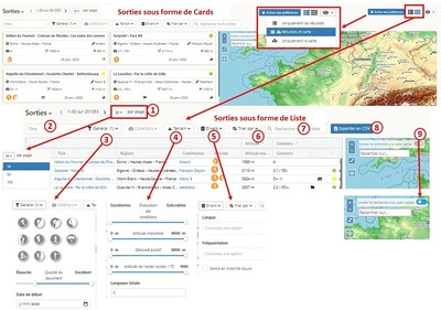Aide pour la recherche de sorties