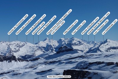 Tête des Lindars Pano N: Flaine et Dents du Midi Tête des Lindars Pano N: Flaine et Dents du Midi