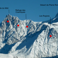 Topo : Couloirs des Rognes et de l'Aiguille du Midi