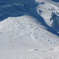 Mont Blanc du Tacul, face N, avalanche de sérac récente