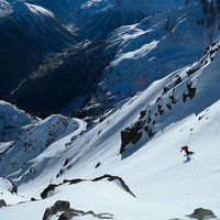 Bel Oiseau Couloir Sud Sud Est. Finhaut, Trient vallée.