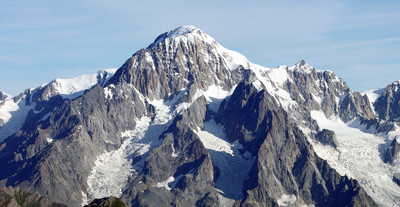Il Monte Bianco 4807 m versante S dalla Testa del Rutor 3486 m
