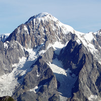 Il Monte Bianco 4807 m versante S dalla Testa del Rutor 3486 m