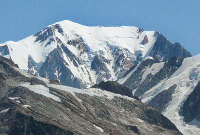 Mont Blanc, haut du versant SW