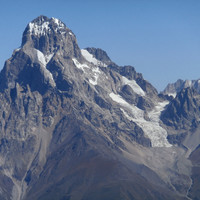 Avec le Gul glacier, la face Sud, vue depuis el Col laila 3000 m