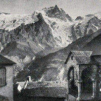 La Meije vue des Terrasses en 1900 par le TCF