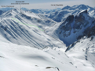 Versant N de l'Aiguillette du Lauzet Versant N de l'Aiguillette du Lauzet