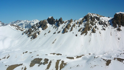 Aiguilles de l'Orrenaye : Versant SW Aiguilles de l'Orrenaye : Versant SW