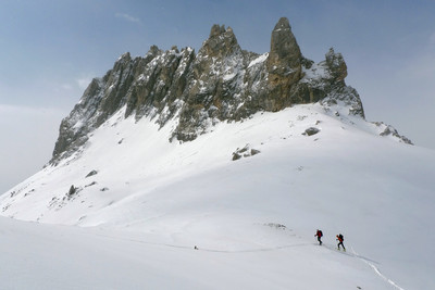 Arrivée sous les arêtes de la Bruyère Arrivée sous les arêtes de la Bruyère