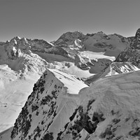 Depuis l'Ouille du Midi (au dessus du refuge) 3062 metres le 24-01-2022