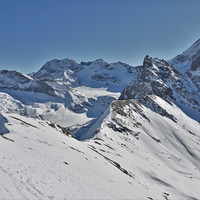 Depuis l'Ouille du Midi (au dessus du refuge) 3062 metres le 24-01-2022