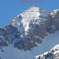 Itinéraire classique en rouge, skié le 5 mars 22 en bleu