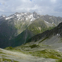 Vallon de l'Echerasson, face au glacier de Crupillouse