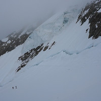 Face SW (voie normale). Grandes Jorasses. Pointe Walker.