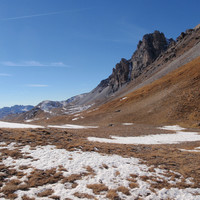Col de Péas, vue vers le S (côté Queyras)