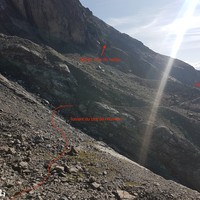 Accès au col de la bosse de Sialouze - franchissement du torrent du clot de l'homme