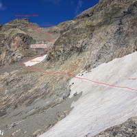 Accès au col de la bosse de Sialouze - après le torrent du clot de l'homme