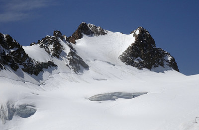 Pic de la Grave, la rimaye passe presque partout ! Pic de la Grave, la rimaye passe presque partout !