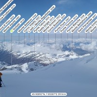 Au dessus du refuge Gnifetti, Pano SW