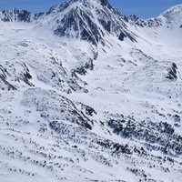 Le pic Carlit depuis le Portella de Lanos, au-dessus de l'étang de l'Anoux