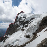 Tracé depuis le glacier des Violettes