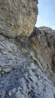 Sortie de la rampe d'accès à l'arête Gallet Sortie de la rampe d'accès à l'arête Gallet